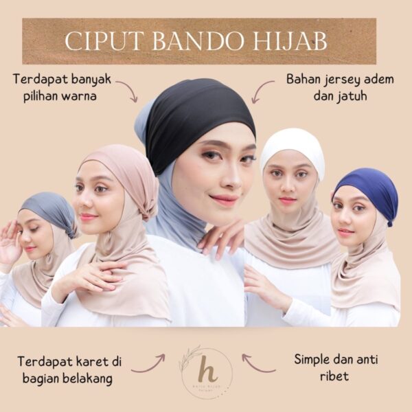 Bando Hijab Karet/Inner Hijab/Ciput Hijab Karet