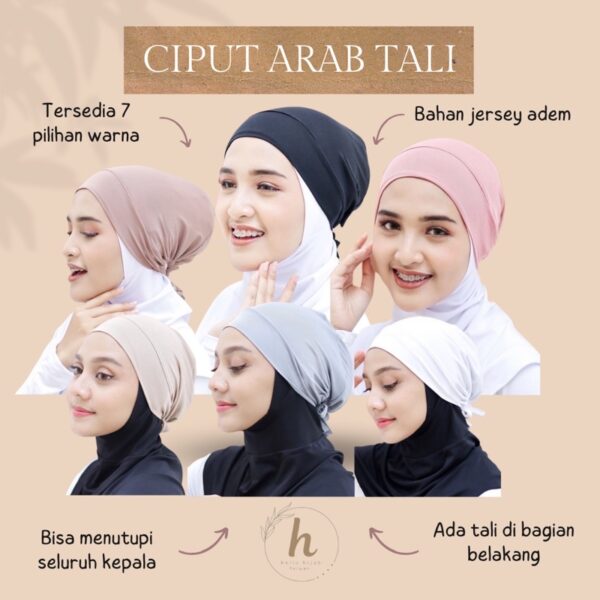 Ciput Arab Premium/Ciput Tali/Inner Hijab
