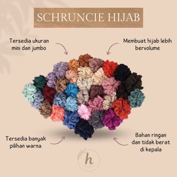 Schruncie Hijab Jumbo/Cepolan Hijab/Ikat rambut