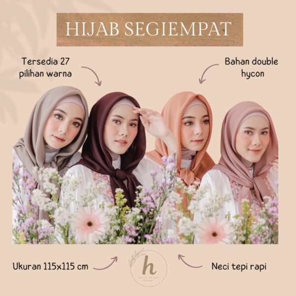 Veil Hijab Segiempat/Kerudung Segi 4/Jilbab Segi empat